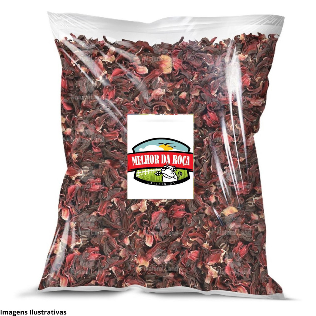 Hibisco em flor chá até 500g  Natural A Granel em Oferta na Shopee