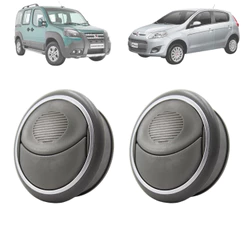 Difusor De Ar Doblo 2002 Até 2018 Novo Palio 2012 Até 2018 Aro Prata