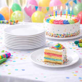 100 Prato Acrílico Redondo Resistente Sobremesa 15cm Branco em Oferta na Shopee