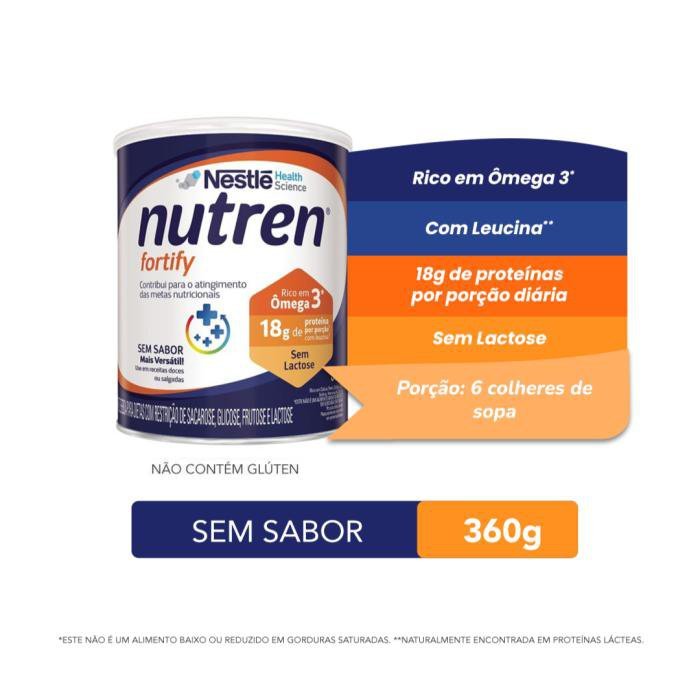 Complemento Alimentar Nutren Fortify Sem Sabor 360g em Oferta na Shopee