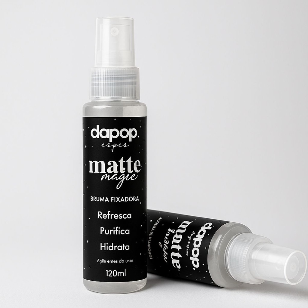 Bruma Fixadora de Maquiagem Dapop Matte Magic 120ml – Fixação Intensa e Controle de Oleosidade