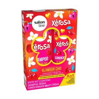 Kit Shampoo 300ml + Condicionador 200ml Xêrosa Glamour Chic em Oferta na Shopee
