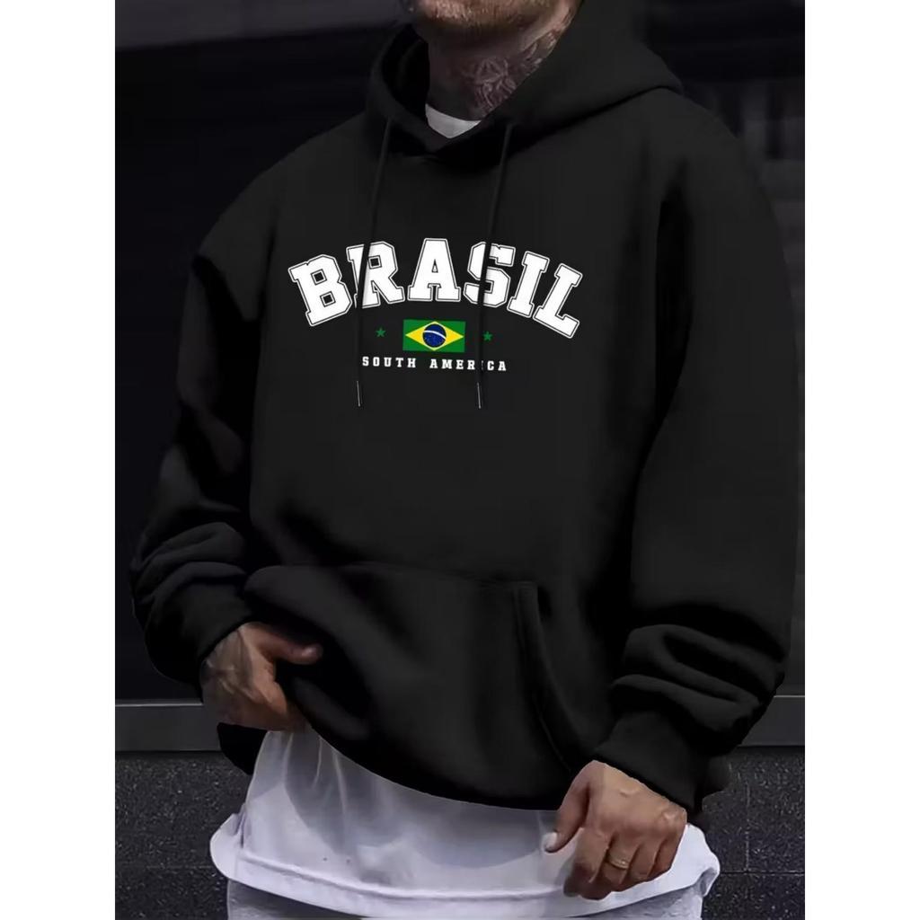 Moletom Canguru Brasil Torcida Copa do Mundo Futebol Casaco de Frio 100% Algodão Envio Imediato NB the Shirt