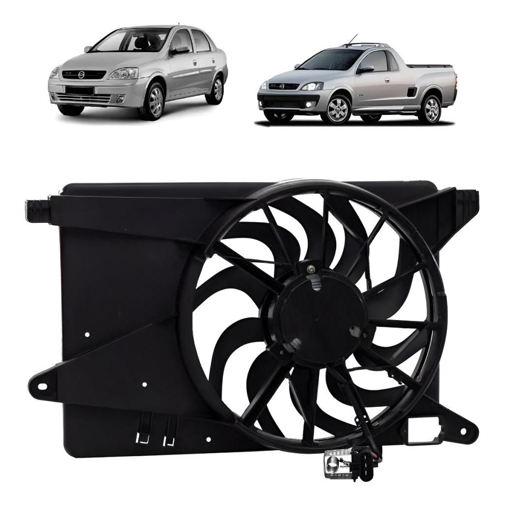 Ventoinha Do Radiador Montana Novo Corsa 2011-2016 Com Ar