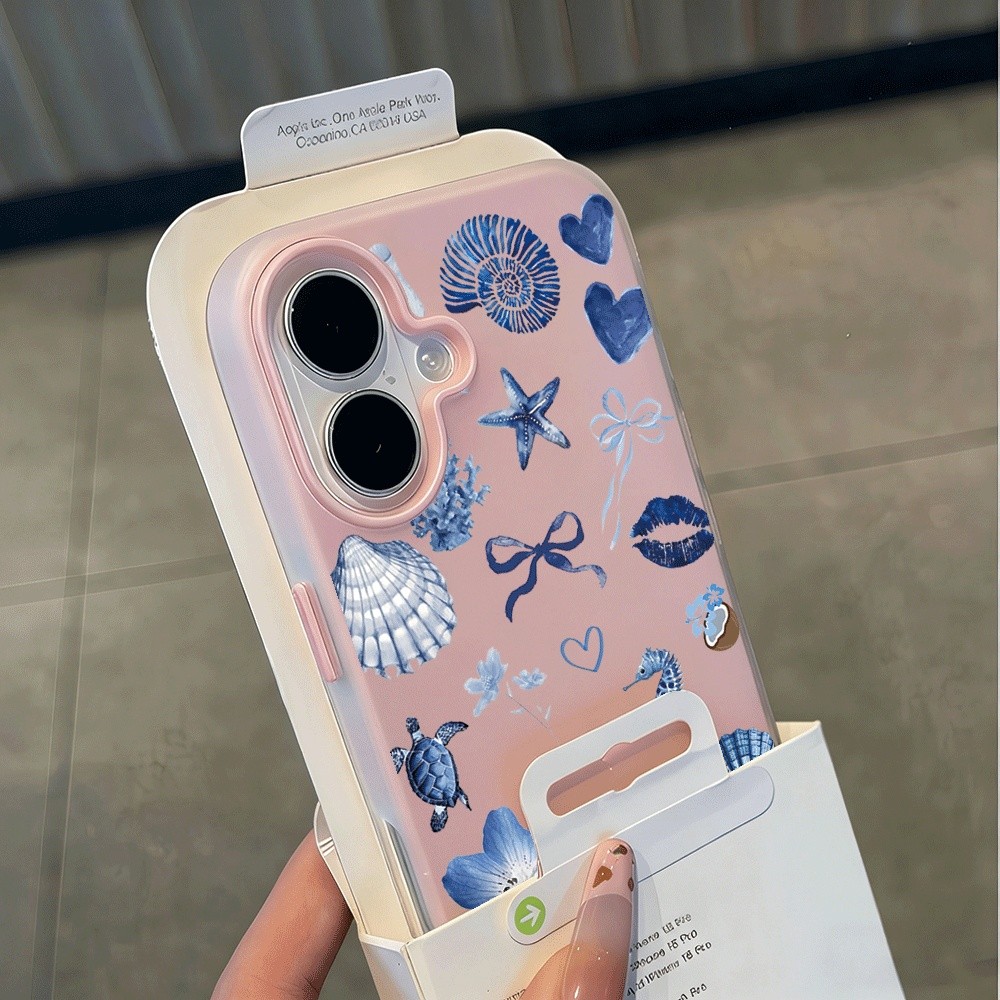 Capa De Telefone Onda Estrela Do Mar Rasa Para Samsung A17 A07 A26 A06 A16 A35 A54 A05S A05 A15 A14 A13 A52 A04S A03S A0