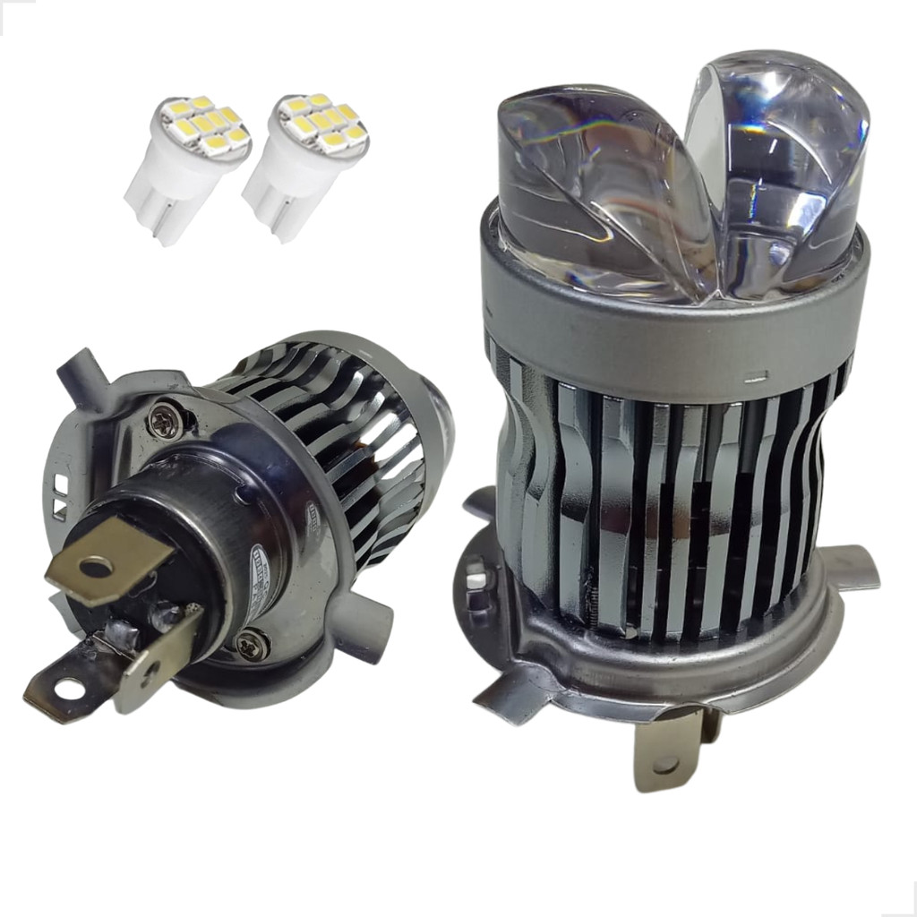 Kit de Lâmpadas Farol Alto e Baixo Led Carro H4 ST-G204 Bombillo Stallion 7000k Super Branca 12V
