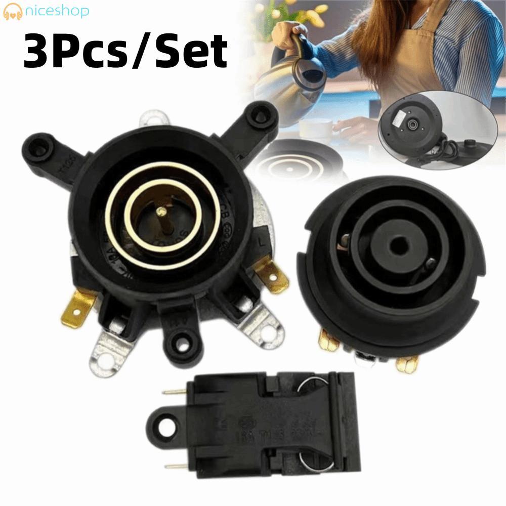 Interruptor Do Termostato Da Chaleira Elétrica De 3 Pces-Kit De Reparo De Controle De Temperatura Substituível Para Chal