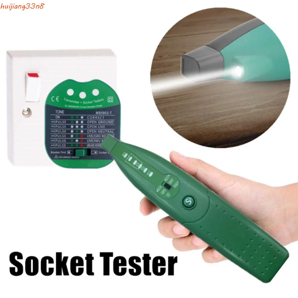 HUIJIANG Disjuntor Localizador , Com Lanterna Eua Plug Fusível Soquete Testador , Plugue Da Ue Reino Unido Receptor Anal
