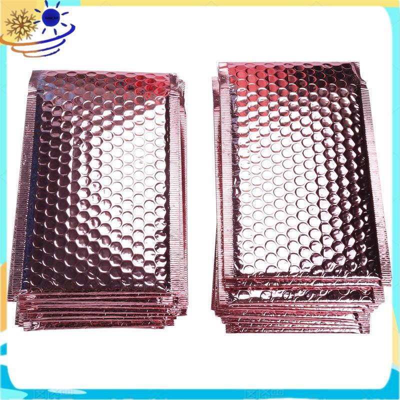 20 Pçs Rosa Ouro Bolha Envelope Folha De Espuma Envio Saco De Correspondência Mailer Envelopes Para Embalagem De Present