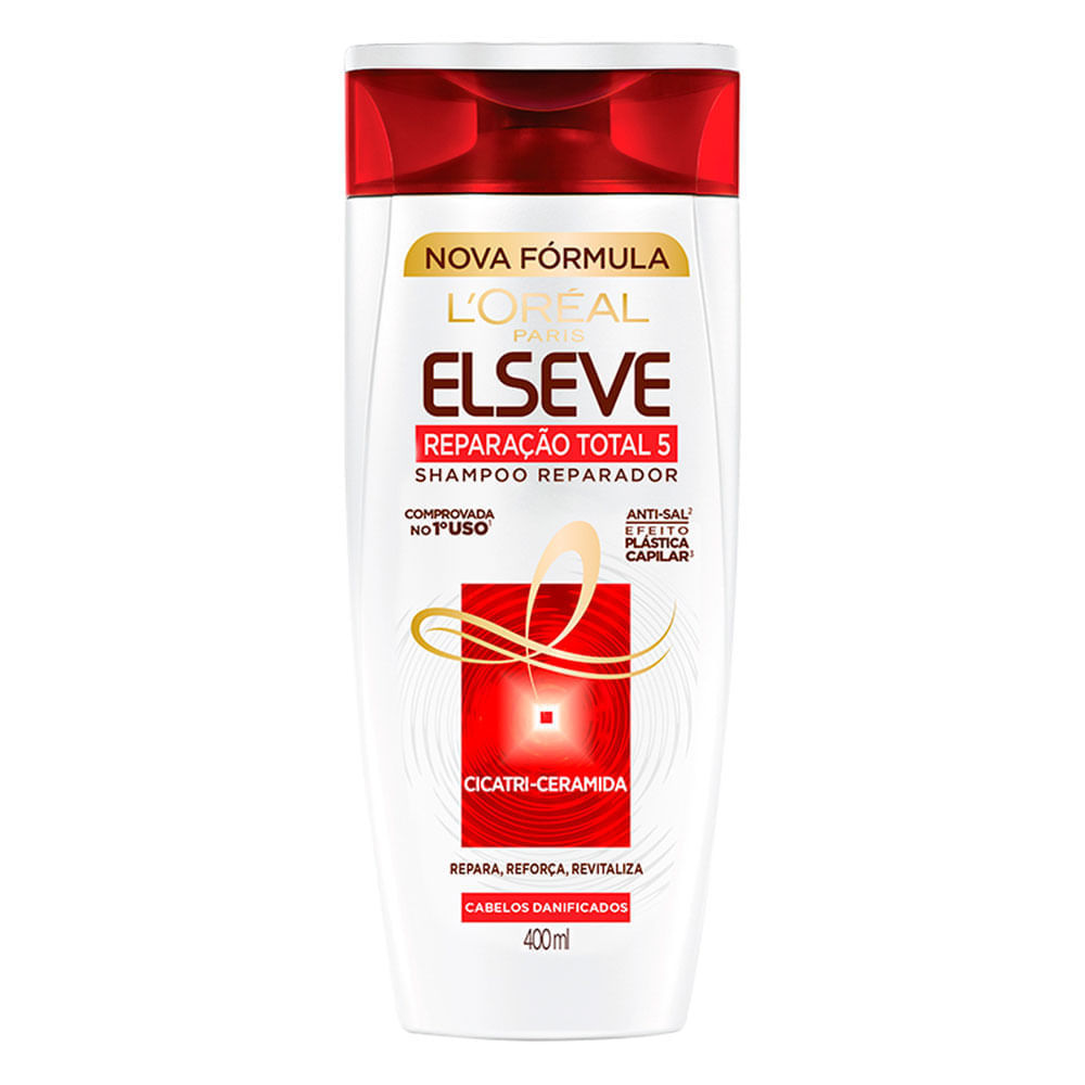 Shampoo Elseve Reparação Total 5 Reparador 400ml em Oferta na Shopee