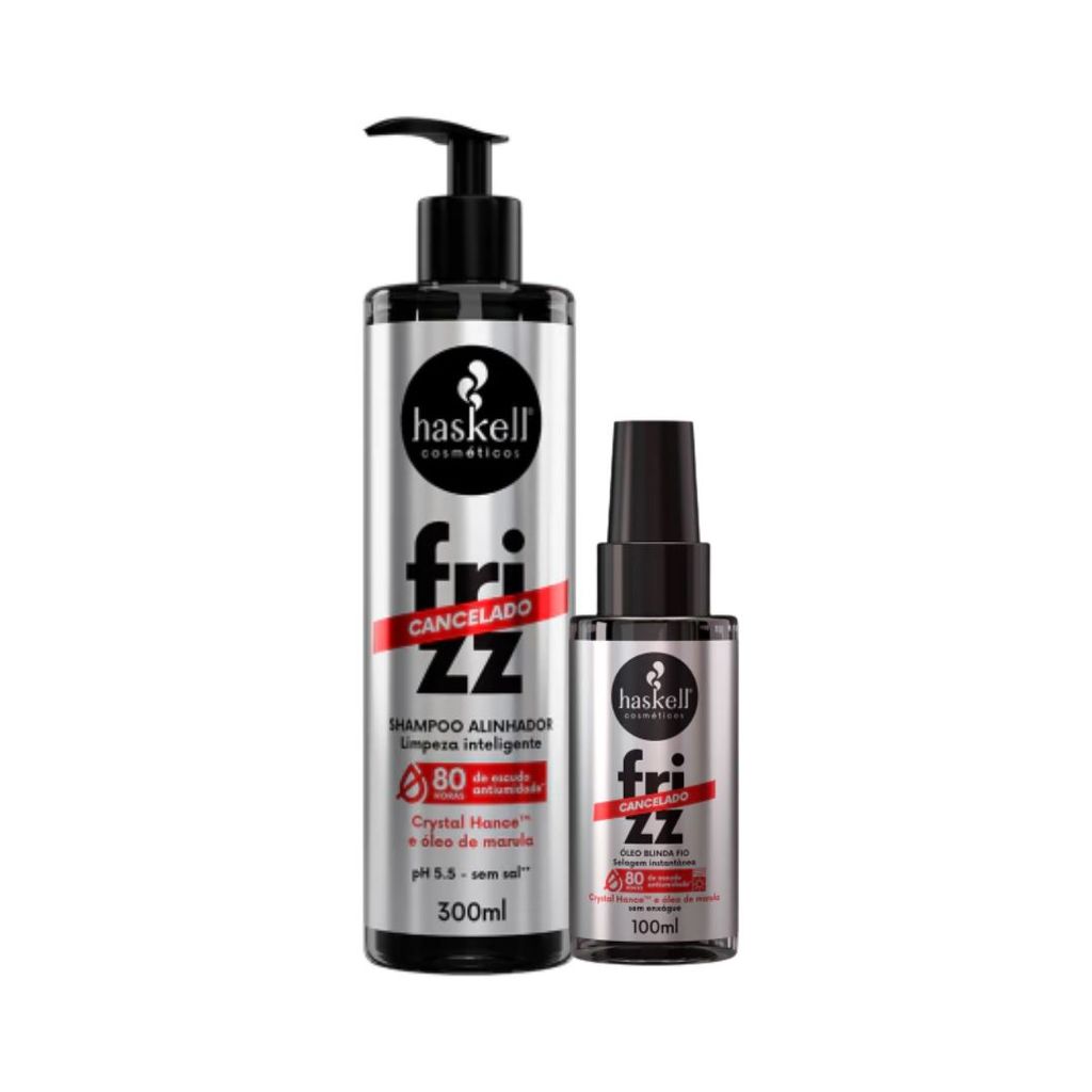 Kit Haskell Frizz Cancelado Haskell Shampoo 300ML e Serum 100ML