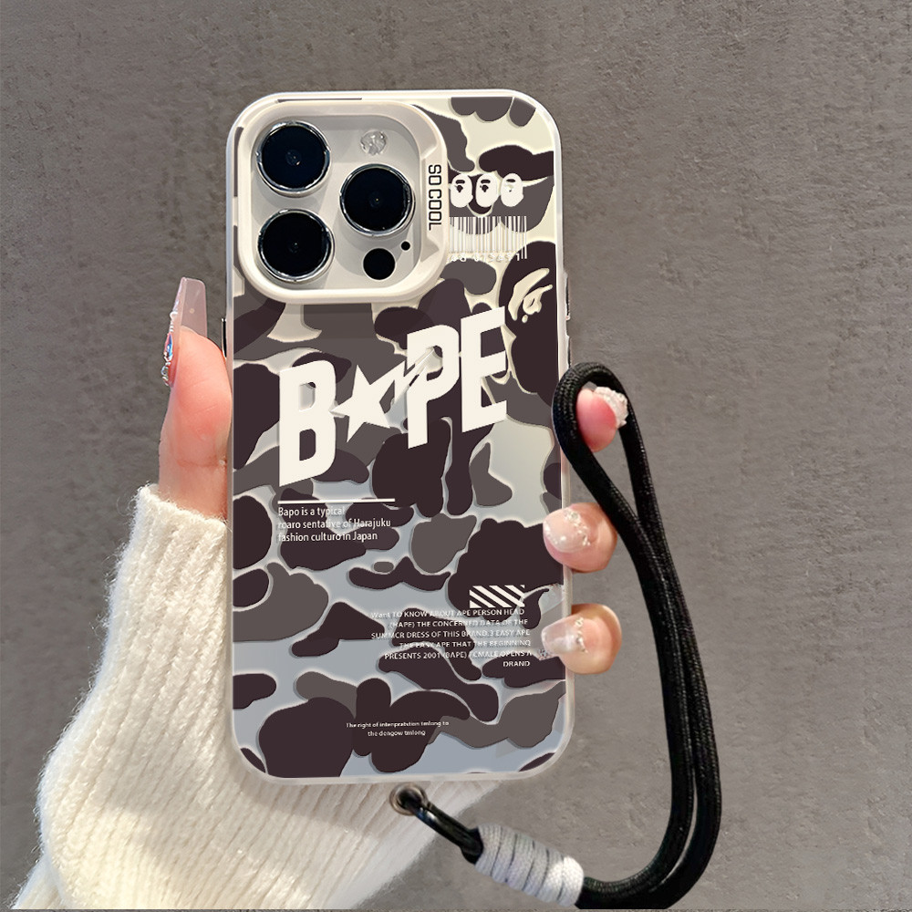 Capa Capinha Para iPhone17 16 15promax plus 12 13 14 11 7+ 8+ XsMax com estampa de camuflagem BAPE 02454