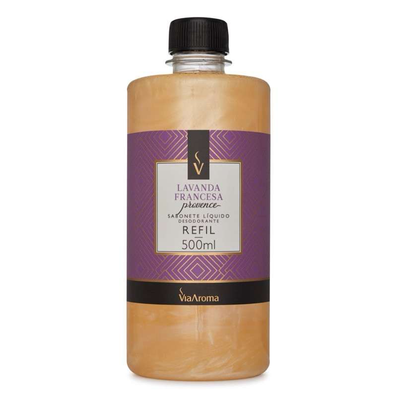 Refil Sabonete Líquido Via Aroma Linha Clássica 500ml - Fragrância Variada