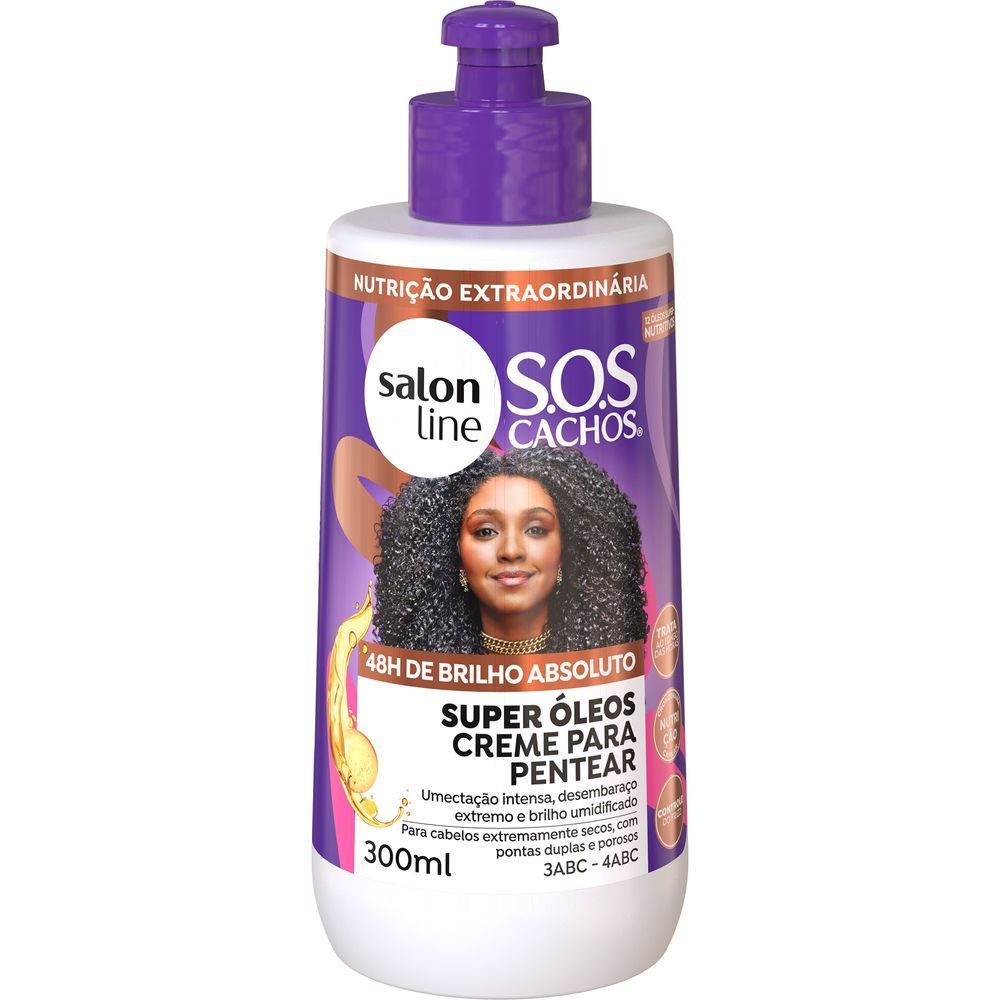 Creme Para Pentear Salon Line S.O.S Super Óleos 300ml em Oferta na Shopee
