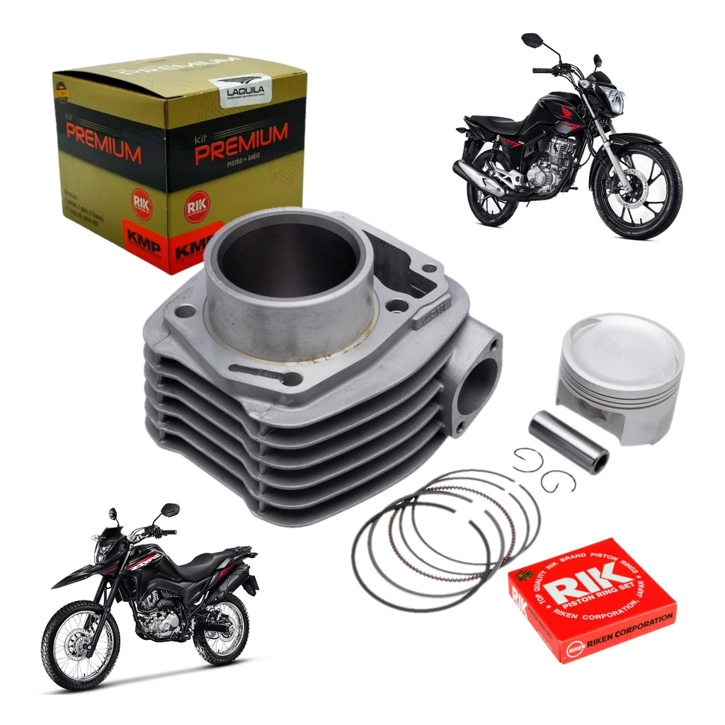 Kit Cilindro Motor Cg 160 Titan Fan / Nxr Bros 160 2016/2025 Premium