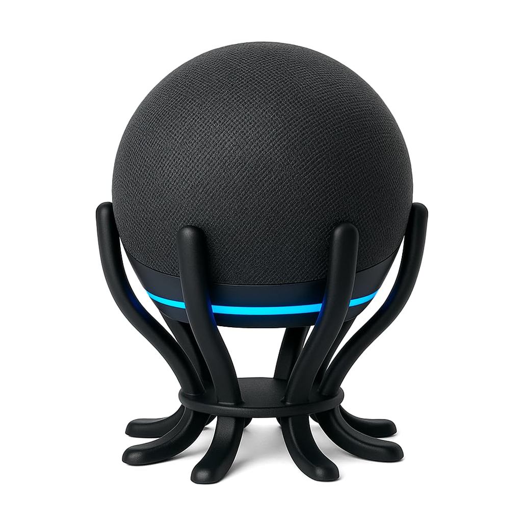 Suporte para Echo Dot 4ª e 5ª Geração Organizador com Passa Cabo Branco ou Preto na Shopee