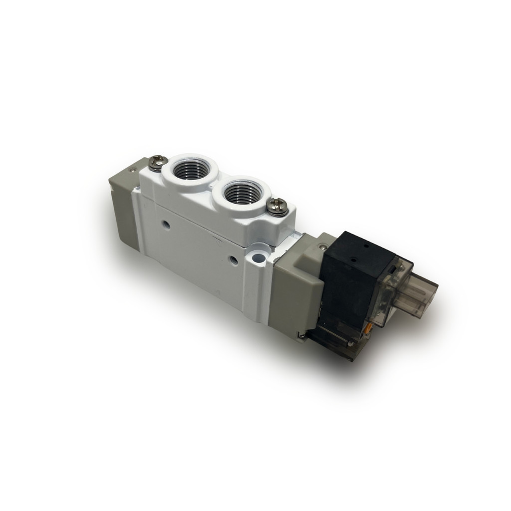 Válvula Direcional 5/2 vias Simples Solenoide Rosca 1/8 Bobina 24v Série SY5
