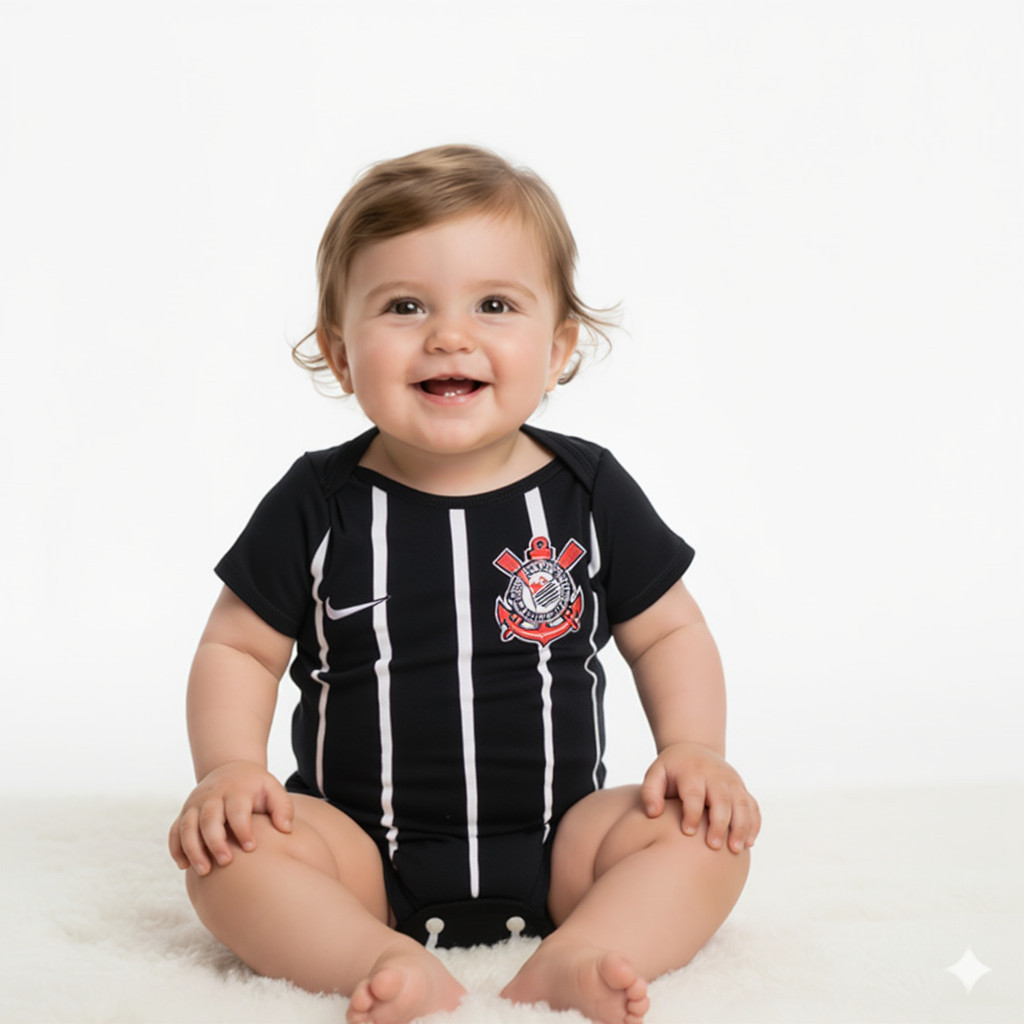 Body Tematico Bebe Do Time Corinthians Mesversario Bory Bori Bory Bodi Fantasia Bebe Body Corinthians Timão Meninas