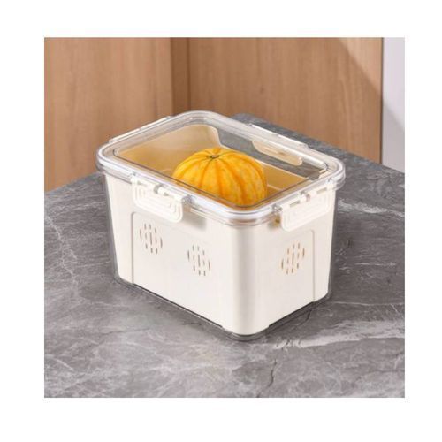 Cesto Organizador Geladeira 15x25x16cm Com Tampa Multiuso Armazenar Alimentos Verduras Vegetais
