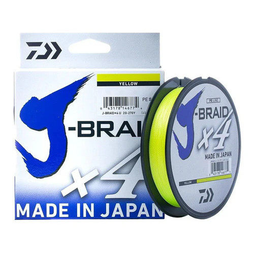 LINHA DAIWA J-BRAID X4 135M YELLOW