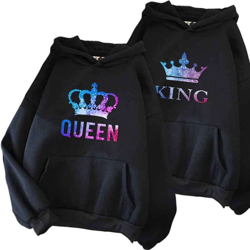 Queen King Moletom Canguru Capuz Casual Pullover Fashion Promoção Envio Rápido estampado