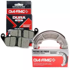 Kit Pastilhas + Lonas de Freio P/ Haojue Nk 150 Diafrag