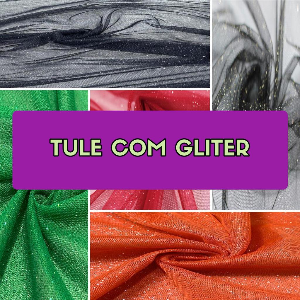 10 Metros Tecido Tule com Brilho e Glitter Cristal para Vestido de Festa Caimento Fluido (10m x 1.50m) em Oferta na Shopee