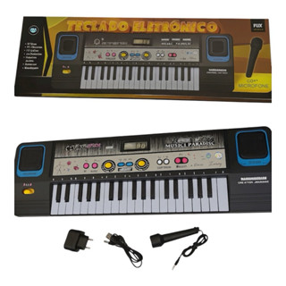 Teclado Eletrônico Infantil C/ Microfone 37 Teclas Brinquedo em Oferta na Shopee