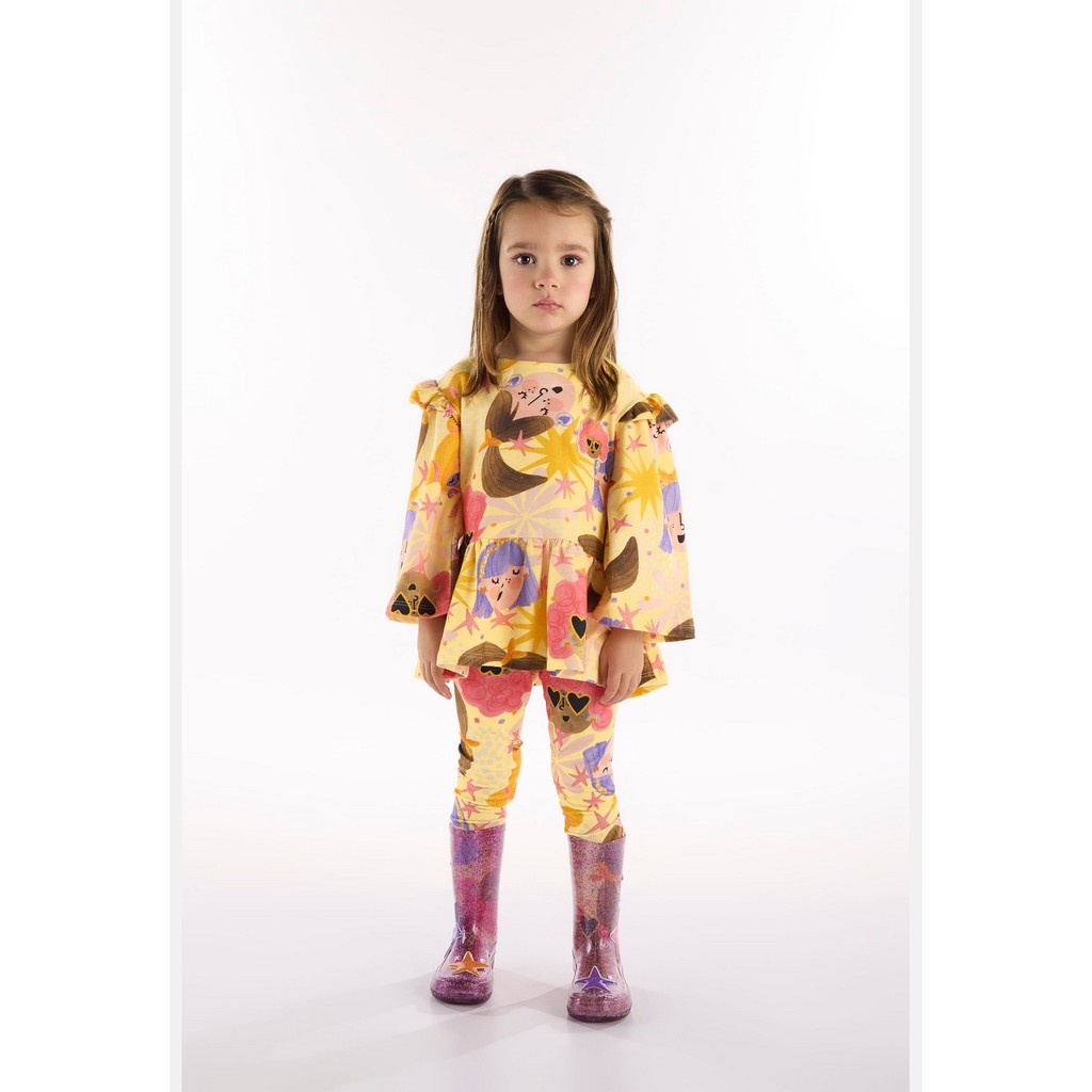 Conjunto Estrela Infantil Feminino com Blusa e Calça Três e Já