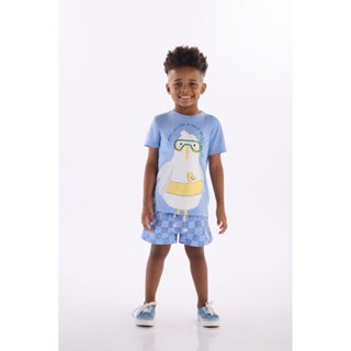 Conjunto Menino Camiseta e Bermuda Três e Já em Oferta na Shopee