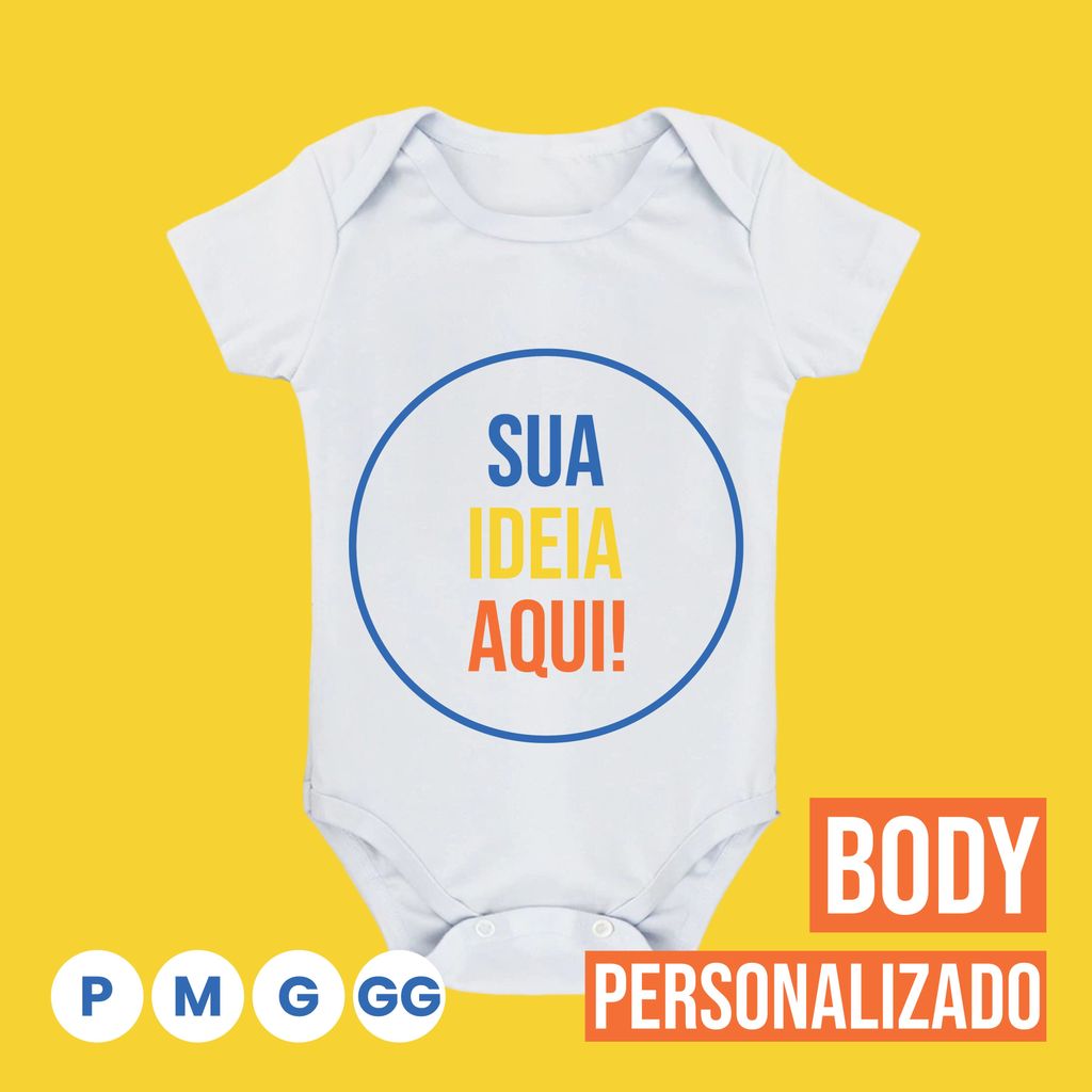 Body Bebe Infantil Personalizado Sua Estampa Aqui Foto Frase em Oferta na Shopee