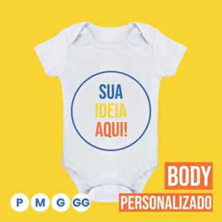 Body Bebe Infantil Personalizado Sua Estampa Aqui Foto Frase em Oferta na Shopee