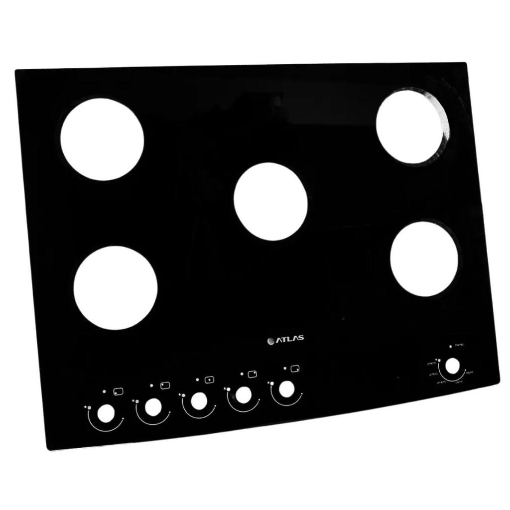 Mesa De Vidro Tampo Fogão Atlas Mônaco Top Glass 5 Bocas Preto