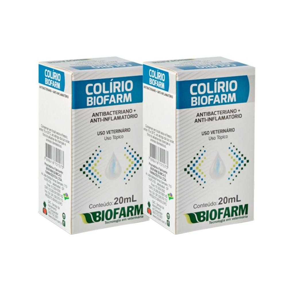 Kit 2 Colírio Antibacteriano e Anti-inflamatório Biofarm - 20ml