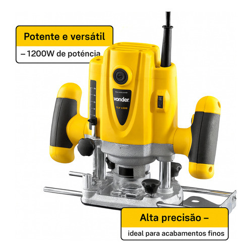 Tupia Elétrica Vonder 1200w P/ Madeira + Acessórios 220v