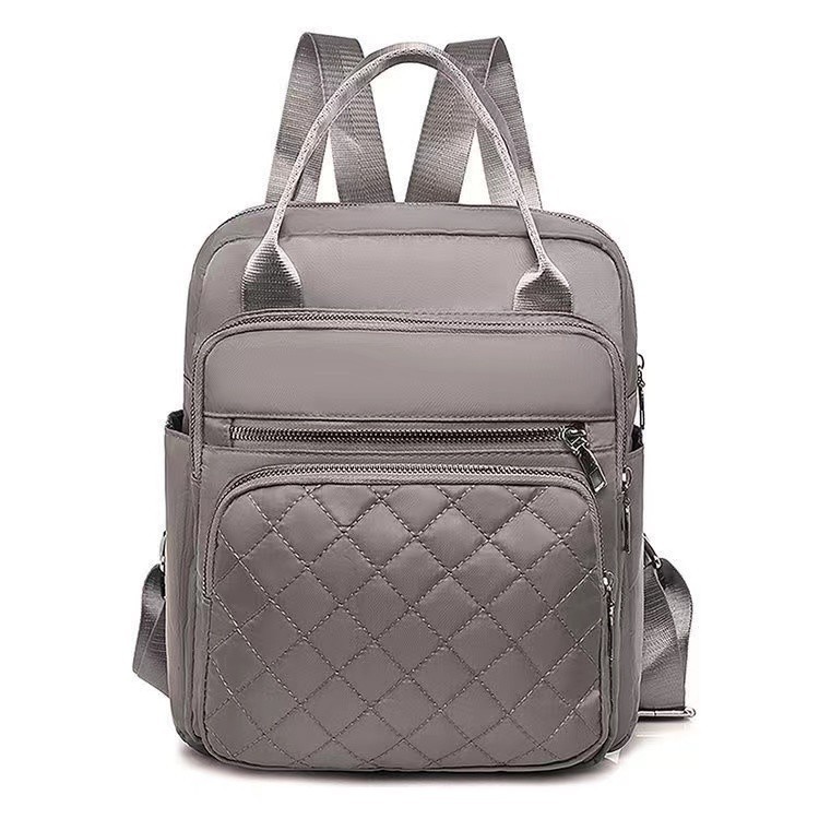 Mochila Feminina para Viagem Casual à Prova d'Água em Oxford, Se Torna Bolsa de Mão