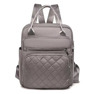 Mochila Feminina para Viagem Casual à Prova d'Água em Oxford, Se Torna Bolsa de Mão