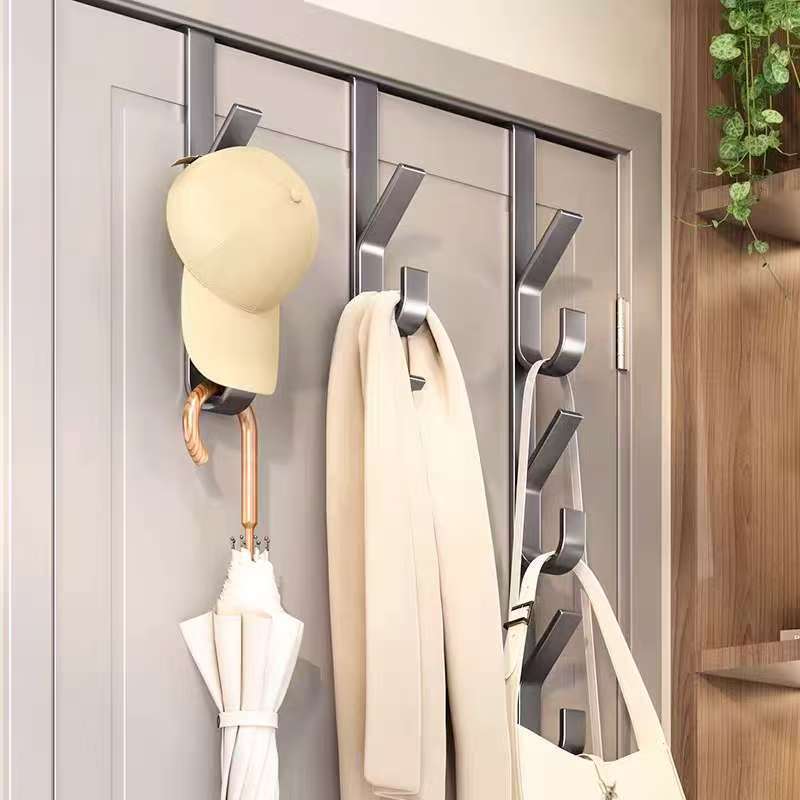 Gancho de porta 3/7 ganchos, cabide de metal forte, adequado para roupas, chapéus e bolsas, design de economia de espaço