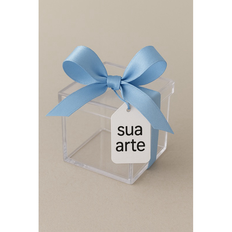 80|90|100| Caixinhas Acrílico 5x5 Personalizadas Lembrancinhas para Casamento, Chá de Bebê, Maternidade e Aniversário