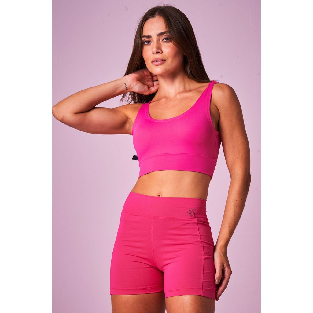 Top Feminino Fashion Fitness Planet Girls Pink em Oferta na Shopee