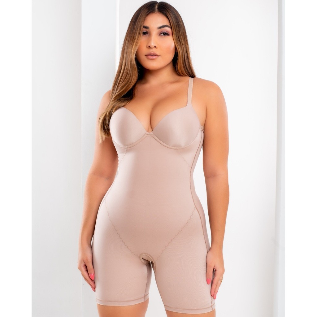 Macaquinho Modelador Feminino Com Bojo Sem Costura Alta Sustentação