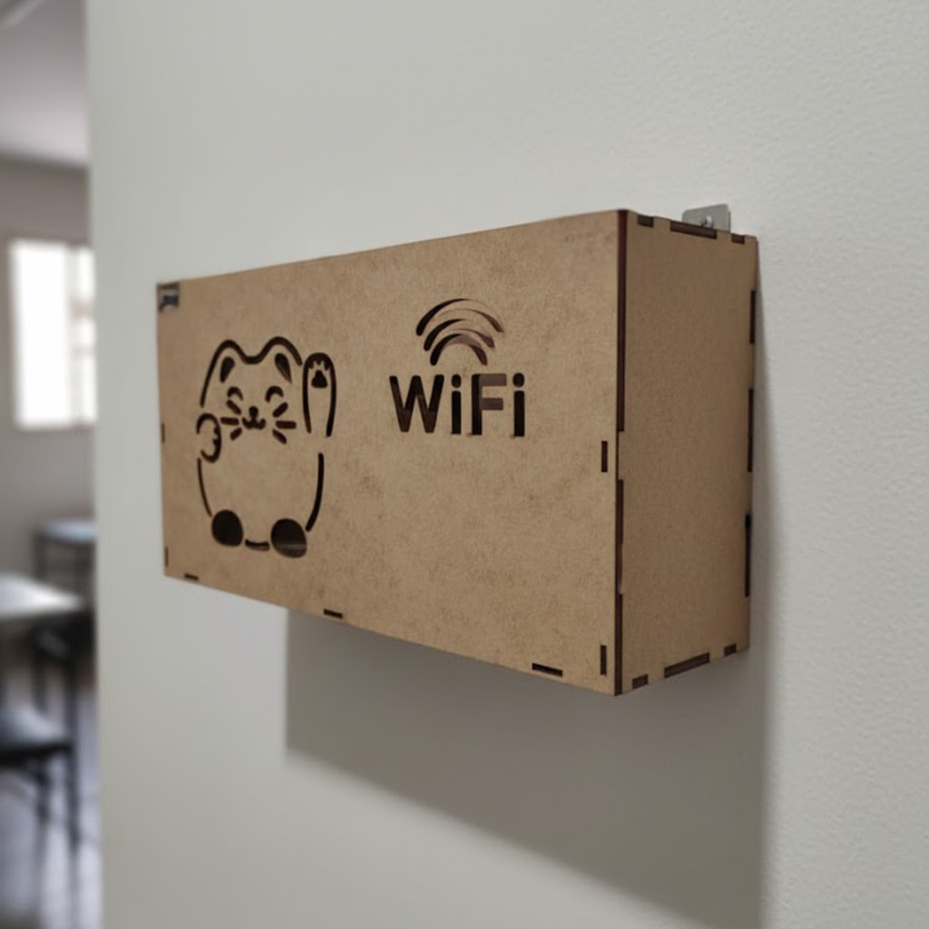 Porta Modem/Roteador de Parede em MDF - Escolha sua cor