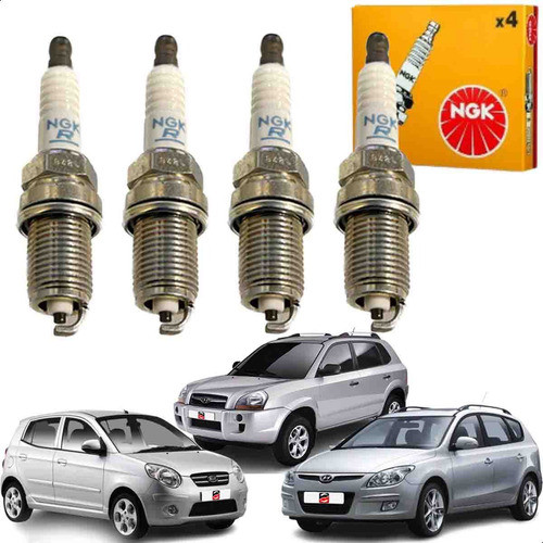 Jogo Vela Ignição Ngk I30 Tucson Sportage Cerato Picanto..