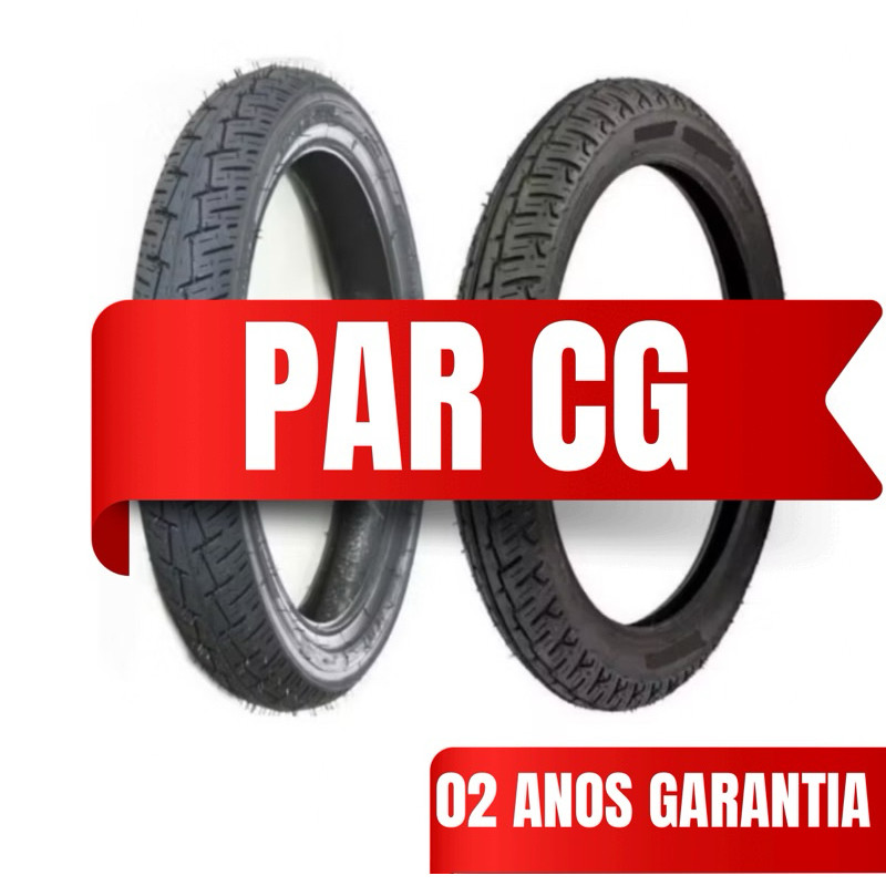 Par Pneus Milênio tyres 100% Borracha  Dianteiro + Traseiro 275-18 • 90/90-18 Cg 125 Titan 150 Ybr Fazer Factor Today