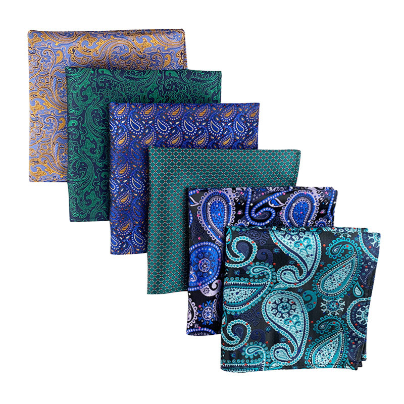 Lenço quadrado 25*25CM do terno quadrado do bolso da silpestaria do poliéster masculino