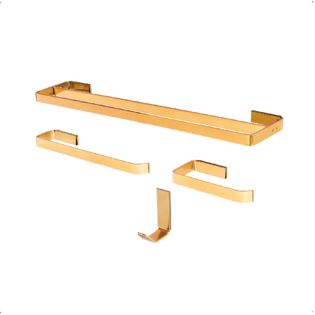 Kit Acessórios Athena duplo 4 peças - Dourado