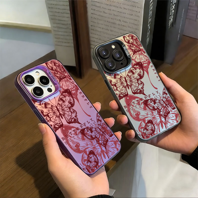 Capa Anti Impacto Para Samsung A26 A25 A27 A07 A05 A35 A55 A54 A24 A34 A23 A24 A53 Fosco Vintage Flutter
