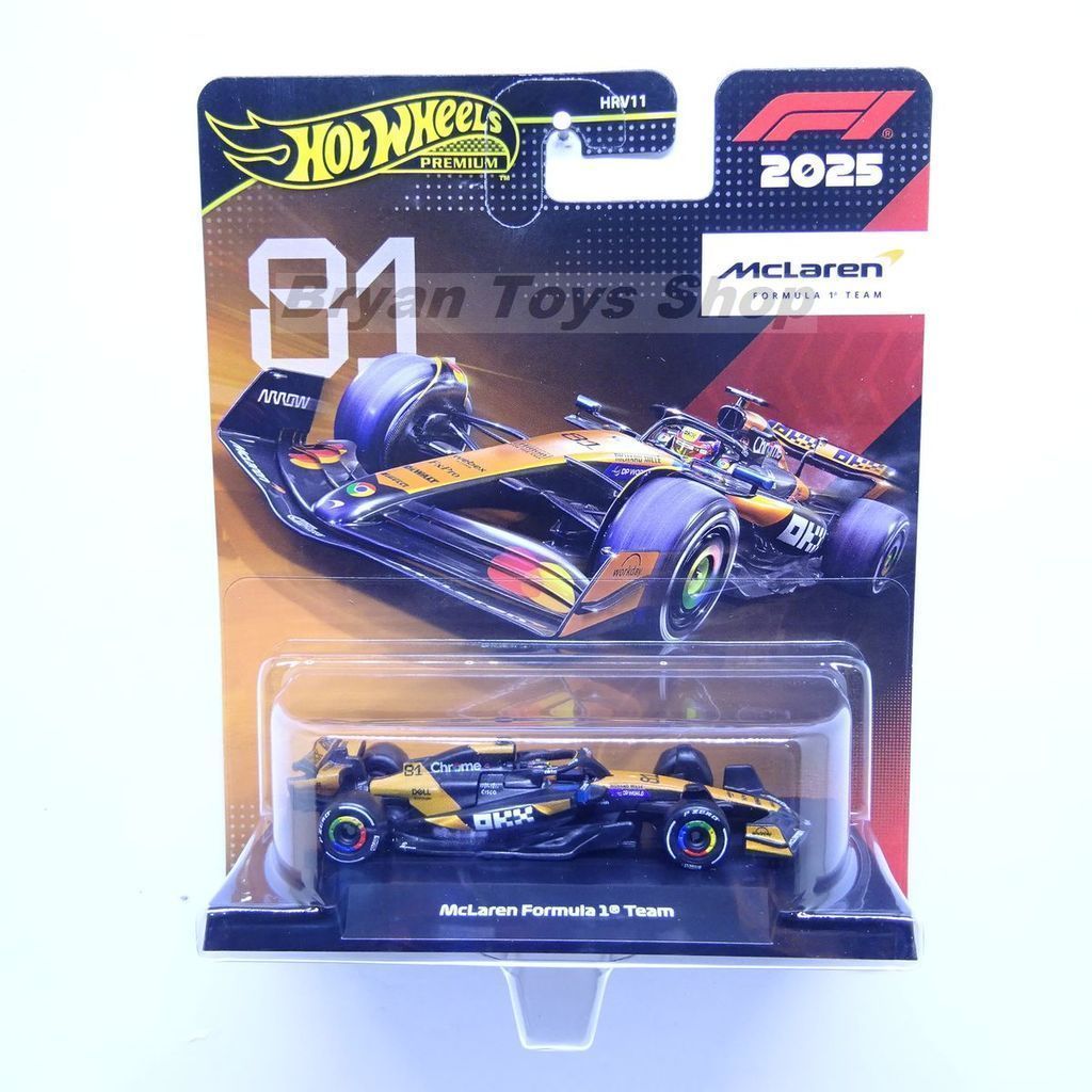Hot Wheels Premium Fórmula 1 F1 2025 McLaren Equipe 81