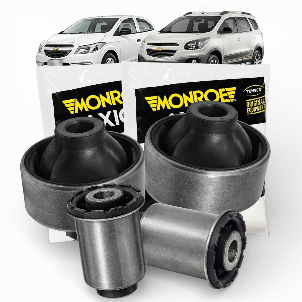 Kit Bucha Bandeja Dianteira AXIOS Onix Prisma Cobalt Spin Chevrolet 4 Peças
