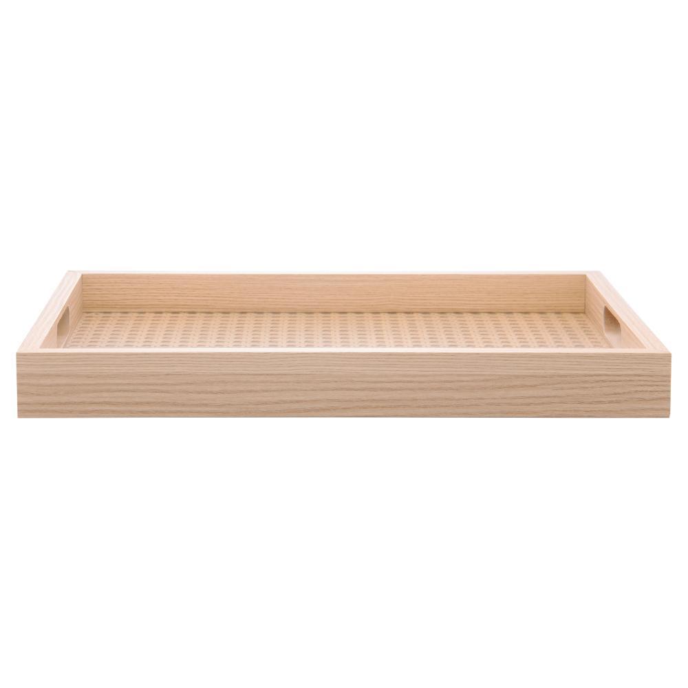 Bandeja Retangular Lyor de Mdf com Fundo Treliça 41,5cm x 4c